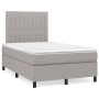 Cama box spring con colchón tela gris claro 120x200 cm de , Camas y somieres - Ref: Foro24-3141921, Precio: 401,84 €, Descuen...