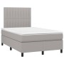 Cama box spring con colchón tela gris claro 120x200 cm de , Camas y somieres - Ref: Foro24-3141921, Precio: 401,84 €, Descuen...