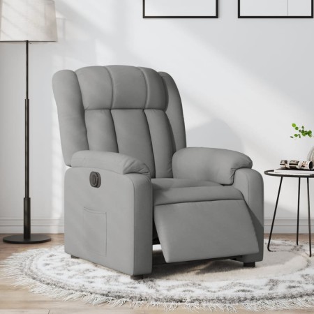 Sillón reclinable eléctrico tela gris claro en Sillones | Comprar online en Foru.es