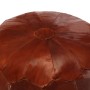 Puf 40x35 cm cuero genuino de cabra color tostado de , Otomanas - Ref: Foro24-248129, Precio: 108,02 €, Descuento: %