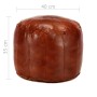 Puf 40x35 cm cuero genuino de cabra color tostado de , Otomanas - Ref: Foro24-248129, Precio: 108,02 €, Descuento: %