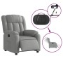 Sillón reclinable eléctrico tela gris claro en Sillones | Comprar online en Foru.es