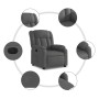 Sillón reclinable eléctrico de tela gris oscuro en Sillones | Comprar online en Foru.es