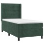 Cama box spring con colchón terciopelo verde oscuro 100x200 cm de , Camas y somieres - Ref: Foro24-3132726, Precio: 373,39 €,...