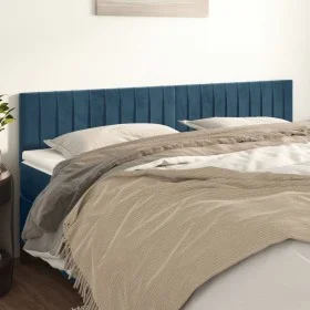 Kopfteile 2 Einheiten aus dunkelblauem Samt 80x5x78/88 cm von , Kopf- und Fußteile - Ref: Foro24-346268, Preis: 70,23 €, Raba...