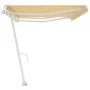 Toldo de pie automático amarillo y blanco 600x300 cm de , Toldos - Ref: Foro24-3069608, Precio: 637,23 €, Descuento: %