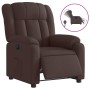 Sillón reclinable eléctrico tela marrón oscuro en Sillones | Comprar online en Foru.es