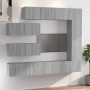 Set de muebles para TV 7 pzas madera contrachapada gris Sonoma de , Muebles TV - Ref: Foro24-3114564, Precio: 313,93 €, Descu...