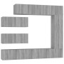 Set de muebles para TV 7 pzas madera contrachapada gris Sonoma de , Muebles TV - Ref: Foro24-3114564, Precio: 313,93 €, Descu...