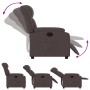 Sillón reclinable eléctrico tela marrón oscuro en Sillones | Comprar online en Foru.es