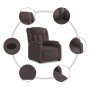 Sillón reclinable eléctrico tela marrón oscuro en Sillones | Comprar online en Foru.es