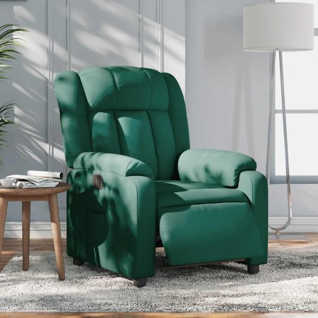 Sillón reclinable eléctrico tela verde oscuro en Sillones | Comprar online en Foru.es