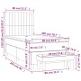 Cama box spring con colchón terciopelo azul oscuro 80x200 cm de , Camas y somieres - Ref: Foro24-3137933, Precio: 321,94 €, D...