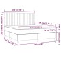 Cama box spring con colchón terciopelo azul oscuro 160x200 cm de , Camas y somieres - Ref: Foro24-3143155, Precio: 565,38 €, ...