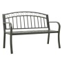 Banco de jardín con mesa acero gris 120 cm de , Bancos de jardín - Ref: Foro24-319585, Precio: 132,00 €, Descuento: %