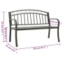 Banco de jardín con mesa acero gris 120 cm de , Bancos de jardín - Ref: Foro24-319585, Precio: 132,00 €, Descuento: %