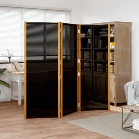 Trennwand mit 3 Paneelen schwarz 210x180 cm von , Raumteiler - Ref: Foro24-319179, Preis: 107,34 €, Rabatt: %