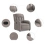 Sillón reclinable eléctrico tela gris taupé en Sillones | Comprar online en Foru.es