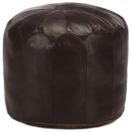 Puf marrón oscuro 40x35 cm cuero auténtico de cabra de , Otomanas - Ref: Foro24-248130, Precio: 120,32 €, Descuento: %