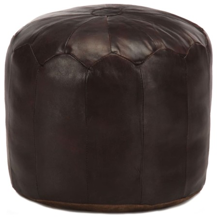 Puf marrón oscuro 40x35 cm cuero auténtico de cabra de , Otomanas - Ref: Foro24-248130, Precio: 122,92 €, Descuento: %
