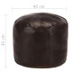 Puf marrón oscuro 40x35 cm cuero auténtico de cabra de , Otomanas - Ref: Foro24-248130, Precio: 122,92 €, Descuento: %