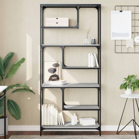 Estantería madera de ingeniería gris Sonoma 81x36x176 cm de , Librerías y estanterías - Ref: Foro24-836226, Precio: 81,54 €, ...