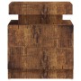 Mesita de noche madera de ingeniería roble ahumado 45x35x52 cm de vidaXL, Mesitas de noche - Ref: Foro24-326857, Precio: 94,2...