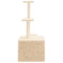 Rascador para gatos con postes de sisal color crema 110 cm en Mobiliario para gatos | Comprar online en Foru.es