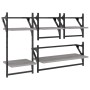 Estantes pared con barras 4 pzas madera ingeniería gris Sonoma de , Estantes y estanterías - Ref: Foro24-836266, Precio: 36,9...