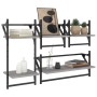 Estantes pared con barras 4 pzas madera ingeniería gris Sonoma de , Estantes y estanterías - Ref: Foro24-836266, Precio: 36,9...