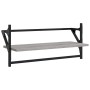 Estantes pared con barras 4 pzas madera ingeniería gris Sonoma de , Estantes y estanterías - Ref: Foro24-836266, Precio: 36,9...