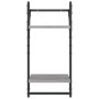 Estantes pared con barras 4 pzas madera ingeniería gris Sonoma de , Estantes y estanterías - Ref: Foro24-836266, Precio: 36,9...