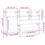 Estantes pared con barras 4 pzas madera ingeniería gris Sonoma de , Estantes y estanterías - Ref: Foro24-836266, Precio: 36,9...
