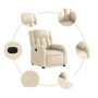 Sillón reclinable eléctrico de tela crema en Sillones | Comprar online en Foru.es