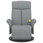 Sillón reclinable de masaje con reposapiés tela gris claro de , Sillones - Ref: Foro24-356533, Precio: 270,89 €, Descuento: %