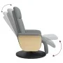 Sillón reclinable de masaje con reposapiés tela gris claro de , Sillones - Ref: Foro24-356533, Precio: 270,89 €, Descuento: %