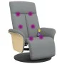 Sillón reclinable de masaje con reposapiés tela gris claro de , Sillones - Ref: Foro24-356533, Precio: 270,89 €, Descuento: %