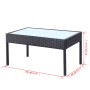 Set muebles de jardín 4 piezas y cojines ratán sintético negro de vidaXL, Conjuntos de jardín - Ref: Foro24-42673, Precio: 21...