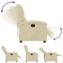 Sillón reclinable de tela crema de , Sillones - Ref: Foro24-371760, Precio: 204,67 €, Descuento: %