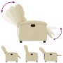 Sillón reclinable de tela crema de , Sillones - Ref: Foro24-371760, Precio: 204,87 €, Descuento: %