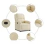 Sillón reclinable de tela crema de , Sillones - Ref: Foro24-371760, Precio: 204,67 €, Descuento: %