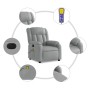 Sillón reclinable de masaje eléctrico tela gris claro en Sillones | Comprar online en Foru.es