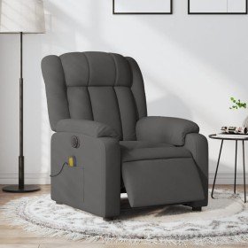 Sillón reclinable de masaje eléctrico tela gris oscuro en Sillones | Comprar online en Foru.es