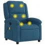 Sillón de masaje reclinable de terciopelo azul de , Sillones - Ref: Foro24-371818, Precio: 237,85 €, Descuento: %