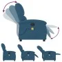 Sillón de masaje reclinable de terciopelo azul de , Sillones - Ref: Foro24-371818, Precio: 237,85 €, Descuento: %