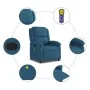 Sillón de masaje reclinable de terciopelo azul de , Sillones - Ref: Foro24-371818, Precio: 237,85 €, Descuento: %