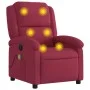 Sillón de masaje reclinable de terciopelo vino tinto de , Sillones - Ref: Foro24-371813, Precio: 246,33 €, Descuento: %