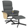 Sillón reclinable de masaje con reposapiés tela gris oscuro de , Sillones - Ref: Foro24-356623, Precio: 147,78 €, Descuento: %