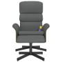 Sillón reclinable de masaje con reposapiés tela gris oscuro de , Sillones - Ref: Foro24-356623, Precio: 147,78 €, Descuento: %