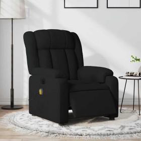 Sillón reclinable de masaje eléctrico tela negro en Sillones | Comprar online en Foru.es